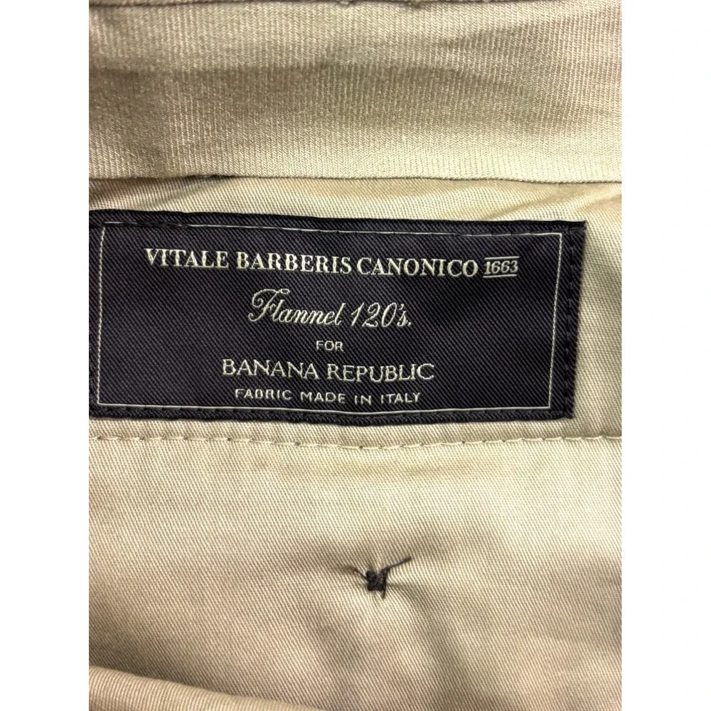 Banana Republic‎ 38x34 Blue Plaid Vitale Barberis Canonico Flannel Wool Pants